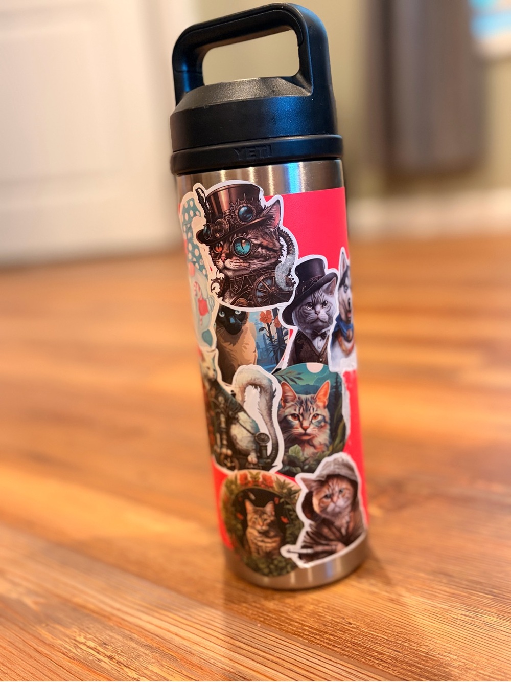Yeti Rambler Insulated Stainless Steel Water Bottle with Sticker Design